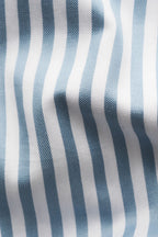 ETON | Striped Twill Shirt | Steel Blue