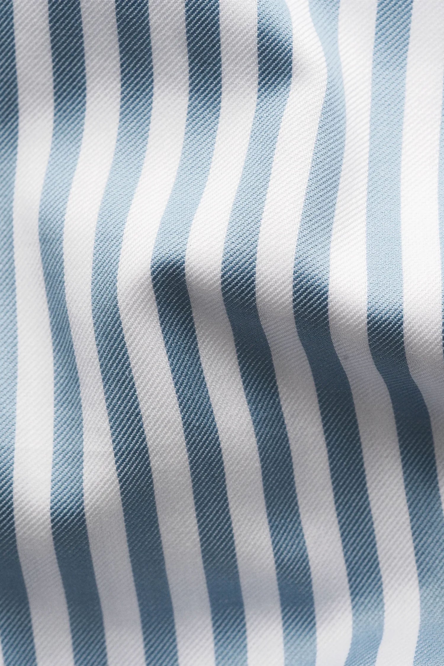 ETON | Striped Twill Shirt | Steel Blue