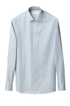 ETON | Striped Twill Shirt | Steel Blue