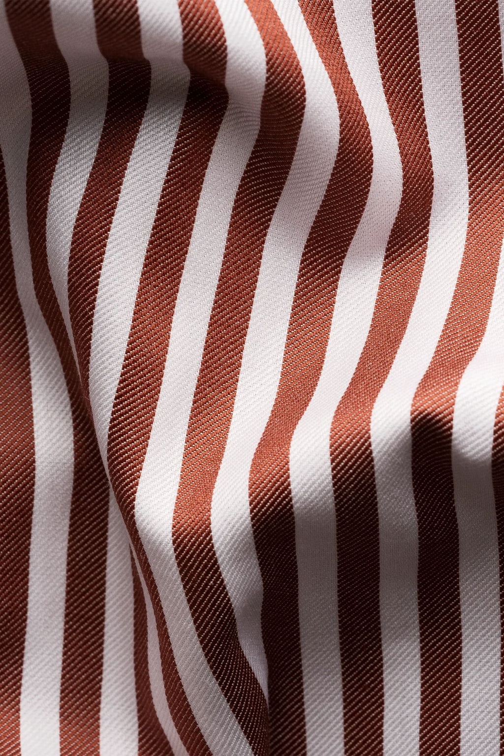 ETON | Striped Twill Shirt | Rust
