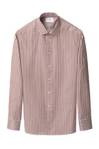 ETON | Striped Twill Shirt | Rust