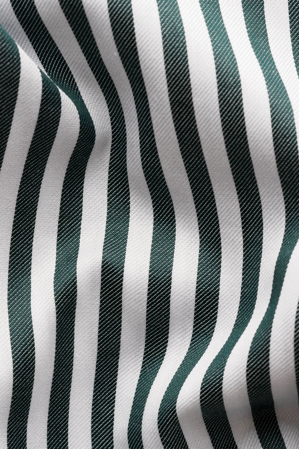 ETON | Striped Twill Shirt | Dark Green