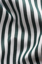 ETON | Striped Twill Shirt | Dark Green