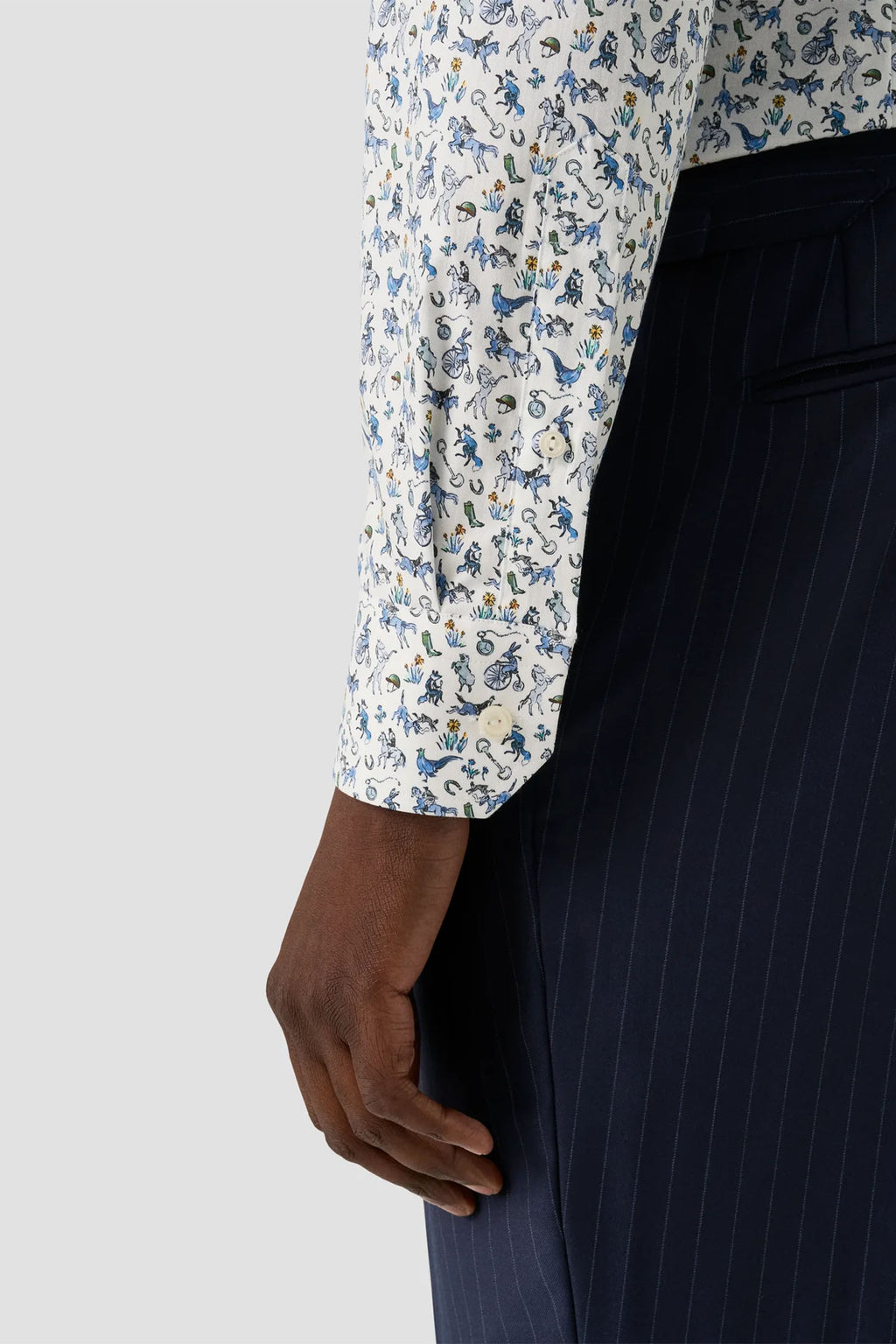 ETON | Horse Print Shirt | Blue & White