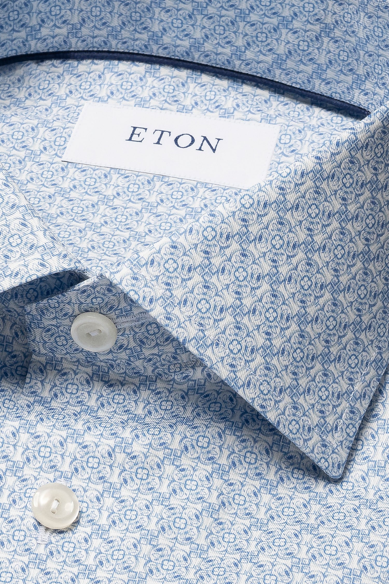 ETON | Geo-Patterned Shirt | Blue