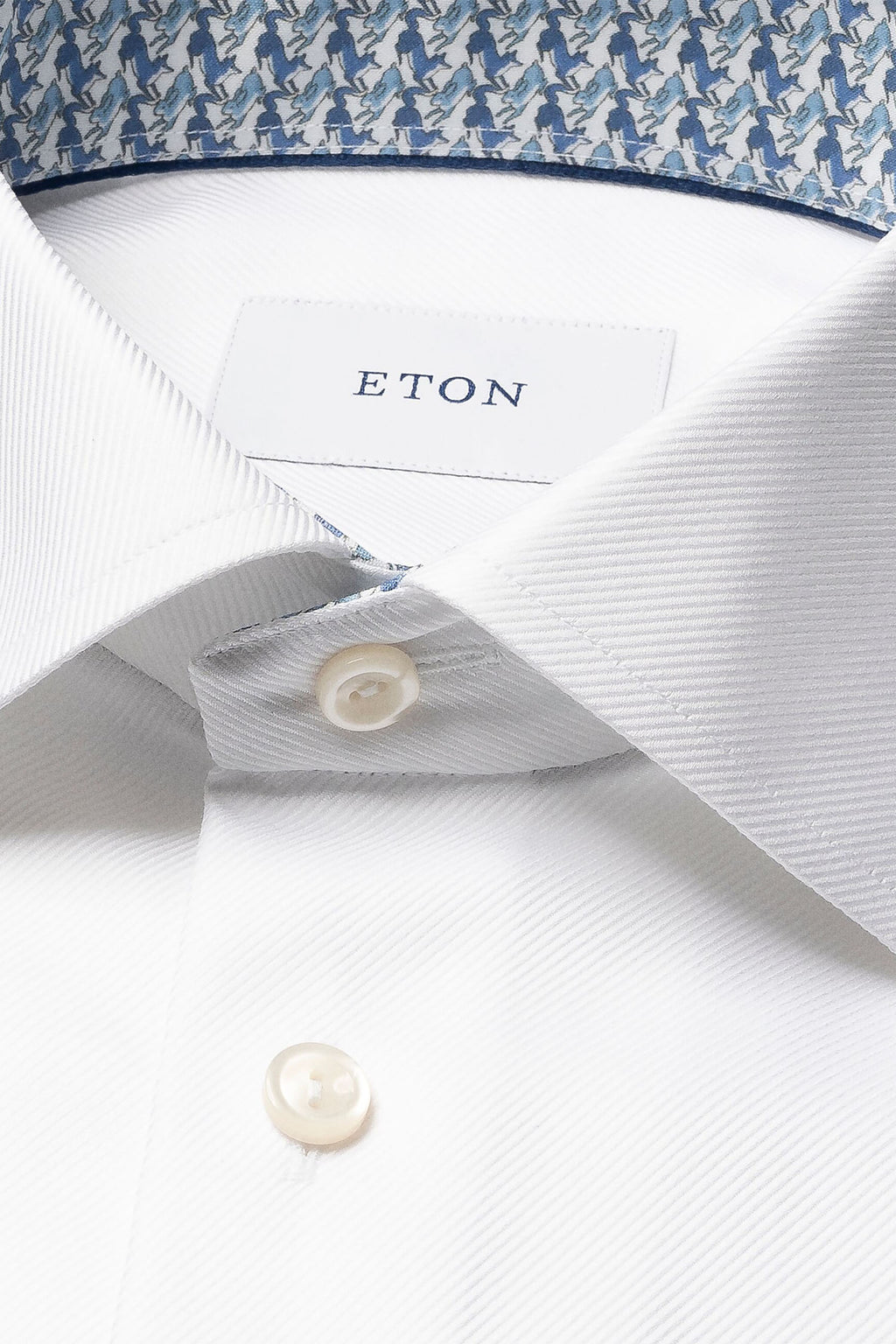 ETON | Twill Shirt Inner Fox & Hare | White