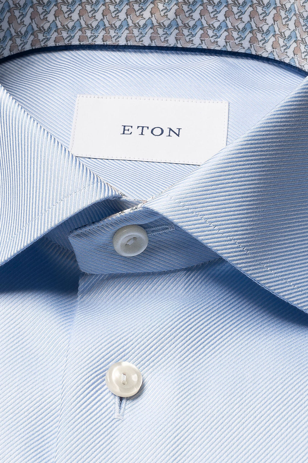 ETON | Twill Shirt Inner Fox & Hare | Blue