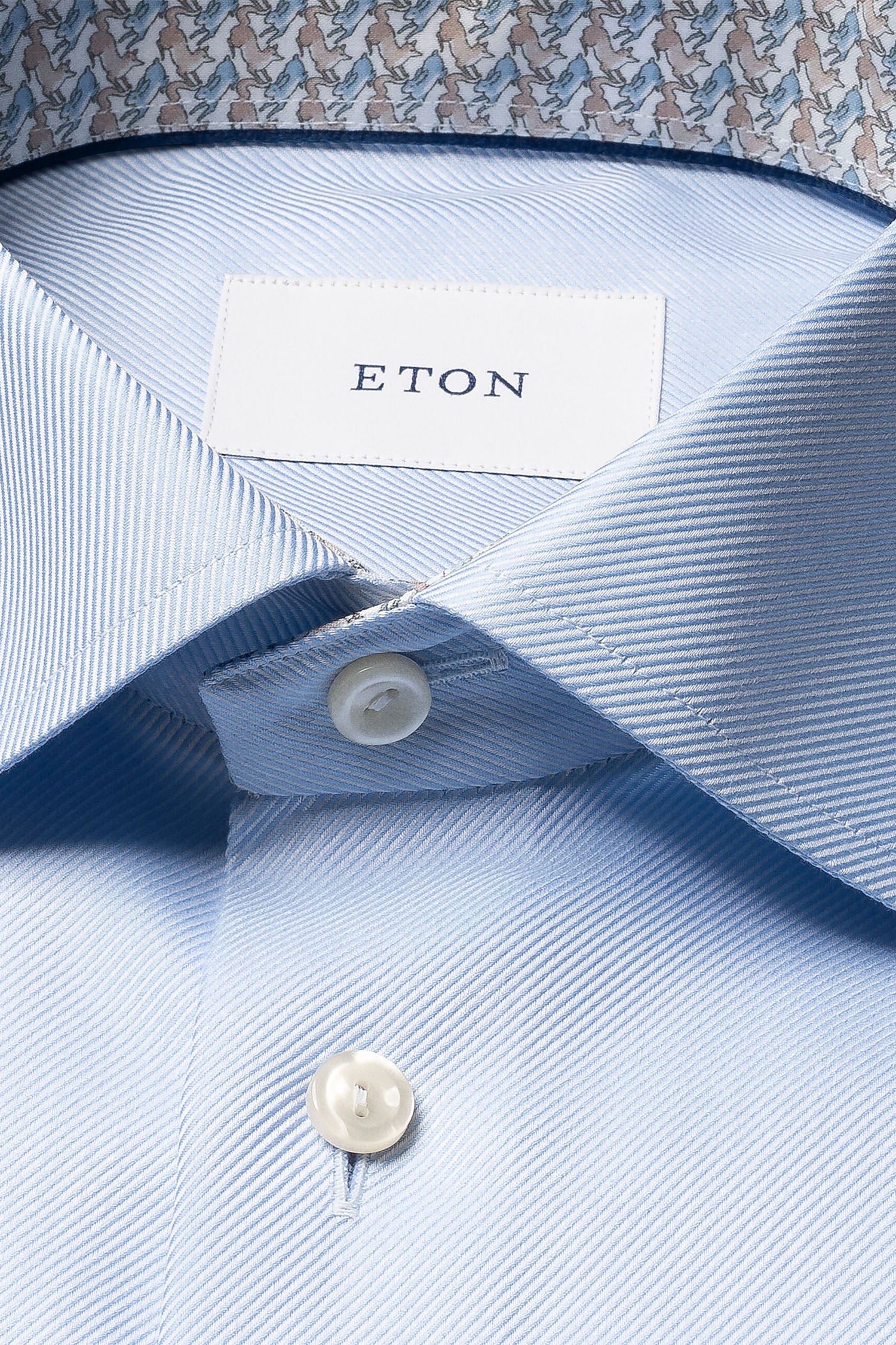 ETON | Twill Shirt Inner Fox & Hare | Blue