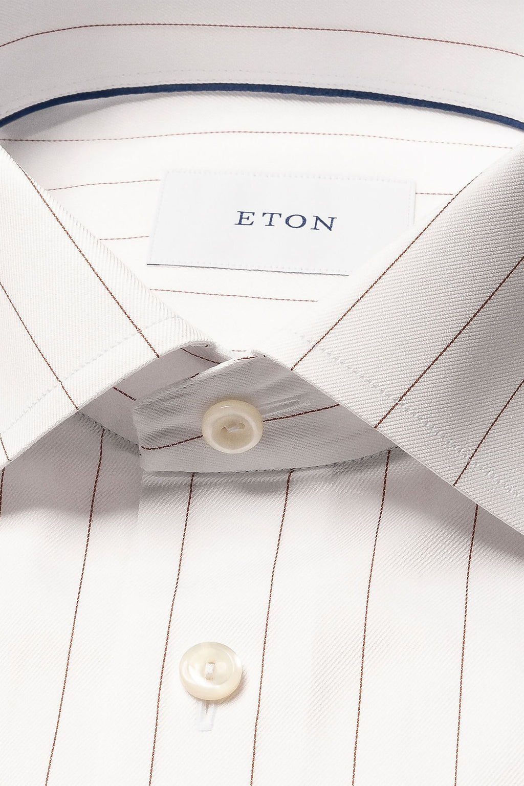 ETON | Pinstripe Shirt | Rust & White