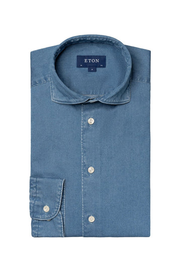 ETON Denim Blue Chambray Shirt