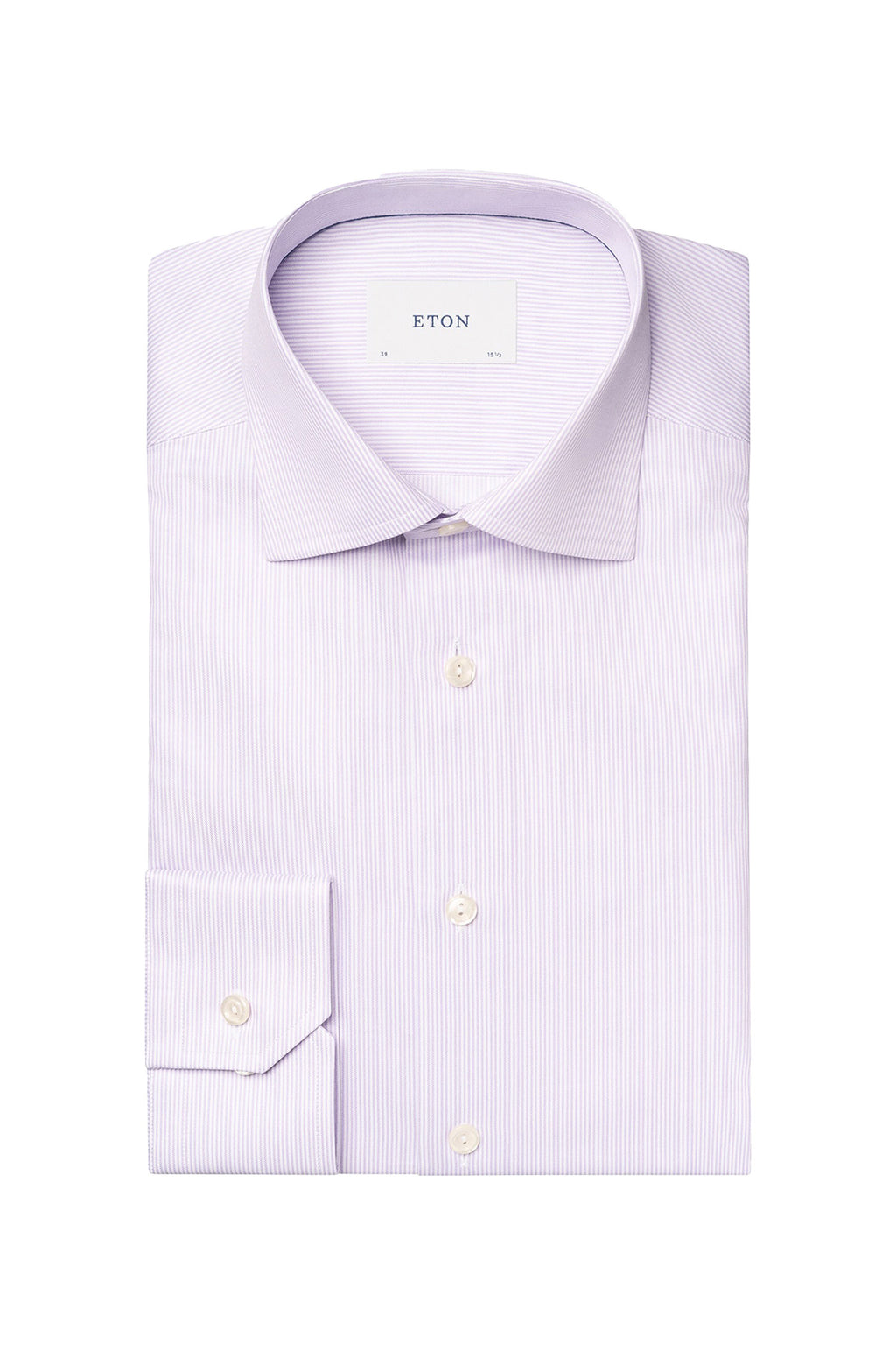 ETON | Twill Stripe Shirt | Purple