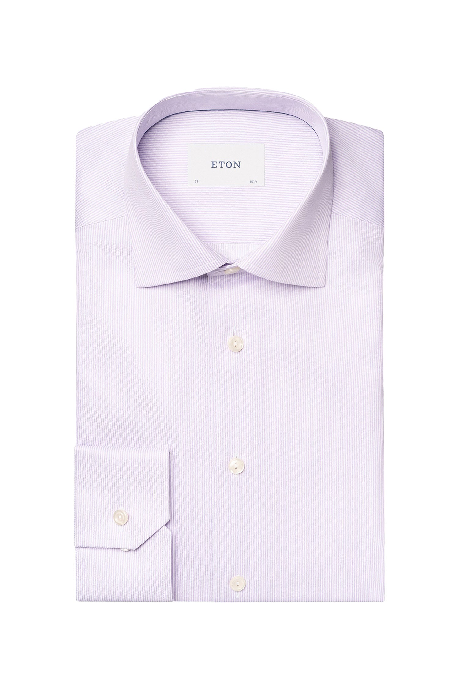 ETON | Twill Stripe Shirt | Purple