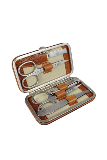 F.HAMMANN Tan Small Frame Manicure Set