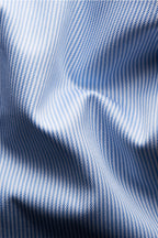 ETON | Stripe Shirt With Inner Floral | Blue