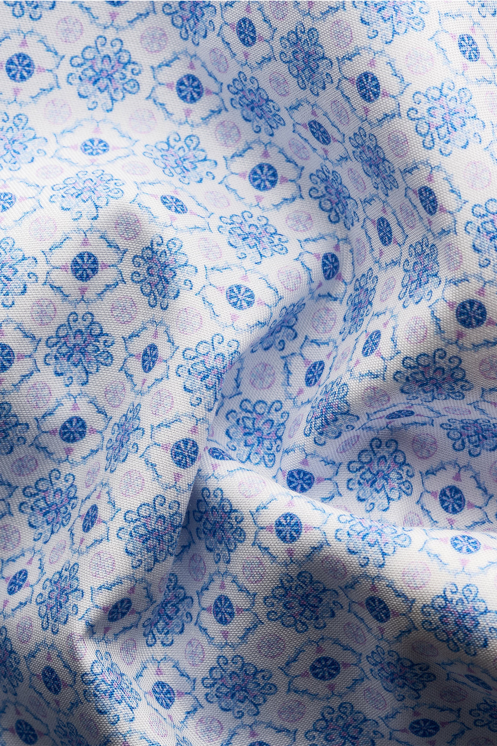 ETON | Contemporary Fit Tile Pattern Shirt | Blue & Purple