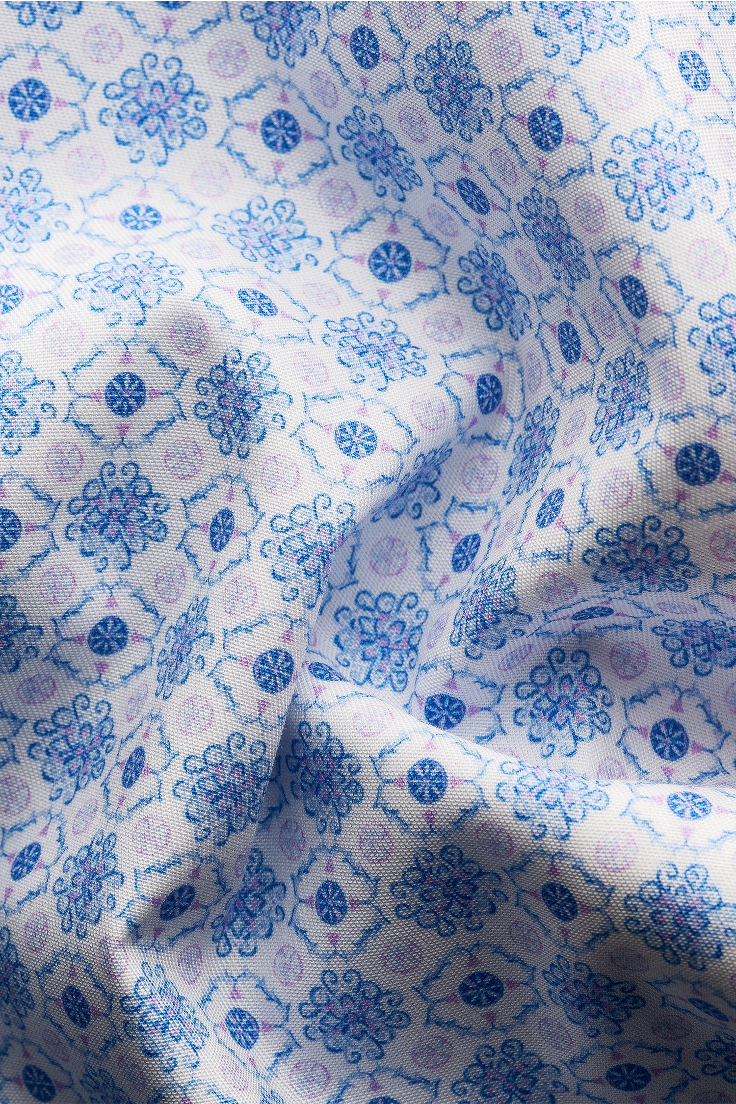 ETON | Contemporary Fit Tile Pattern Shirt | Blue & Purple