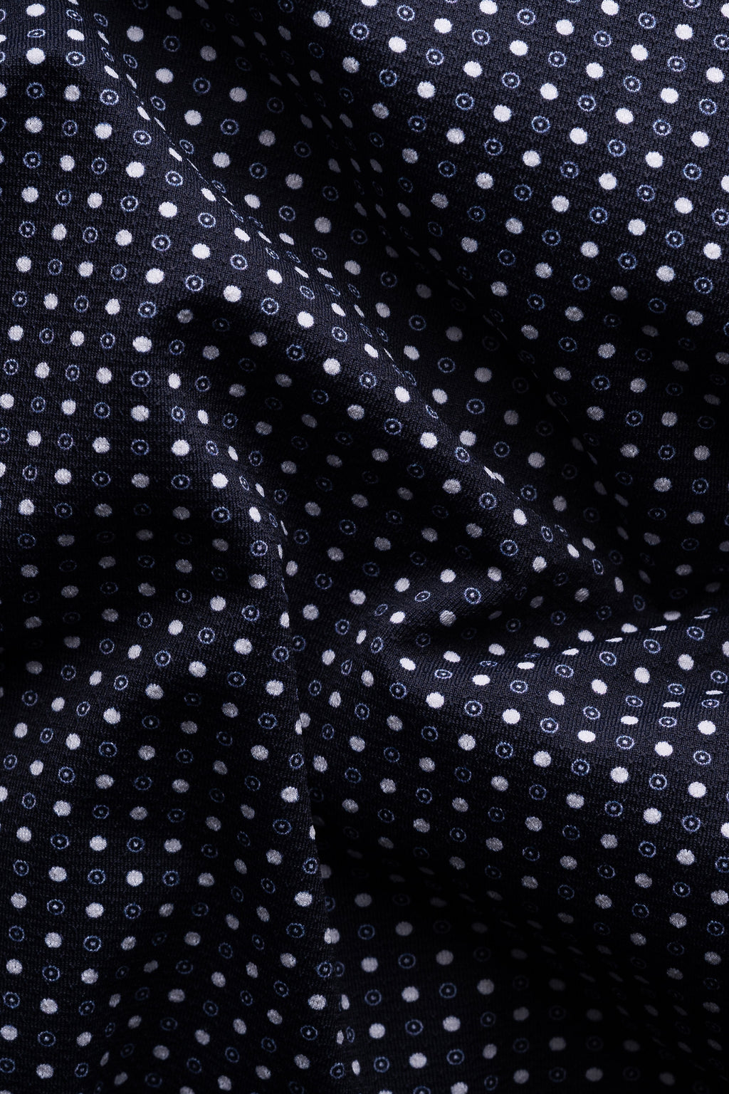 ETON | Spotted Stretch Shirt | Navy