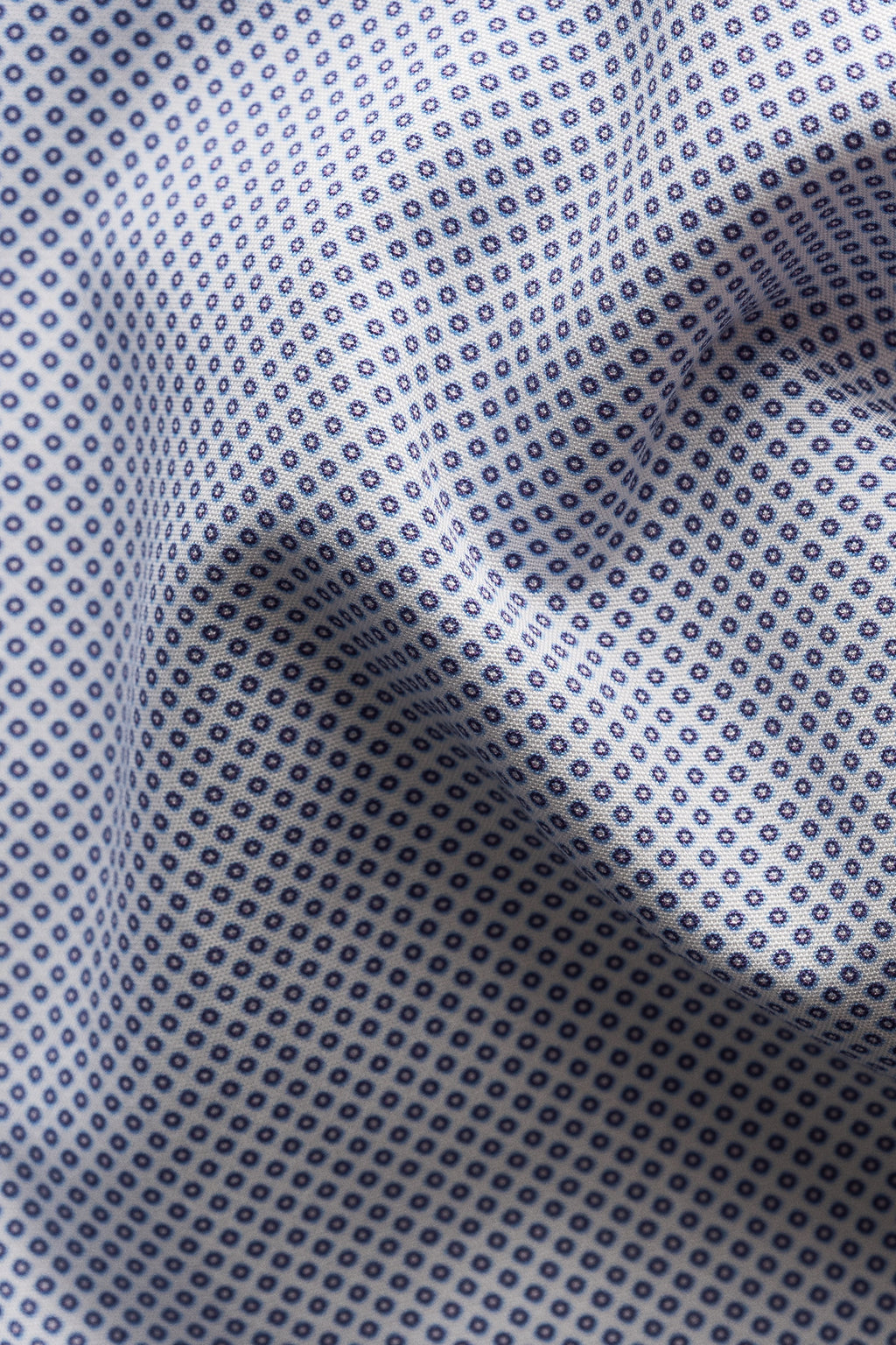 ETON | Two-Tone Spotted Shirt | Dark Blue