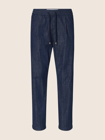 JACOB COHEN Dark Denim Daniel Carrot Fit Drawstring Trousers