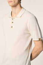 JACOB COHEN | Polo With Stitch Trim | Oatmeal
