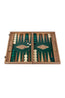 MANOPOULOS | Backgammon Set Green Inlay 48X30cm | Brown