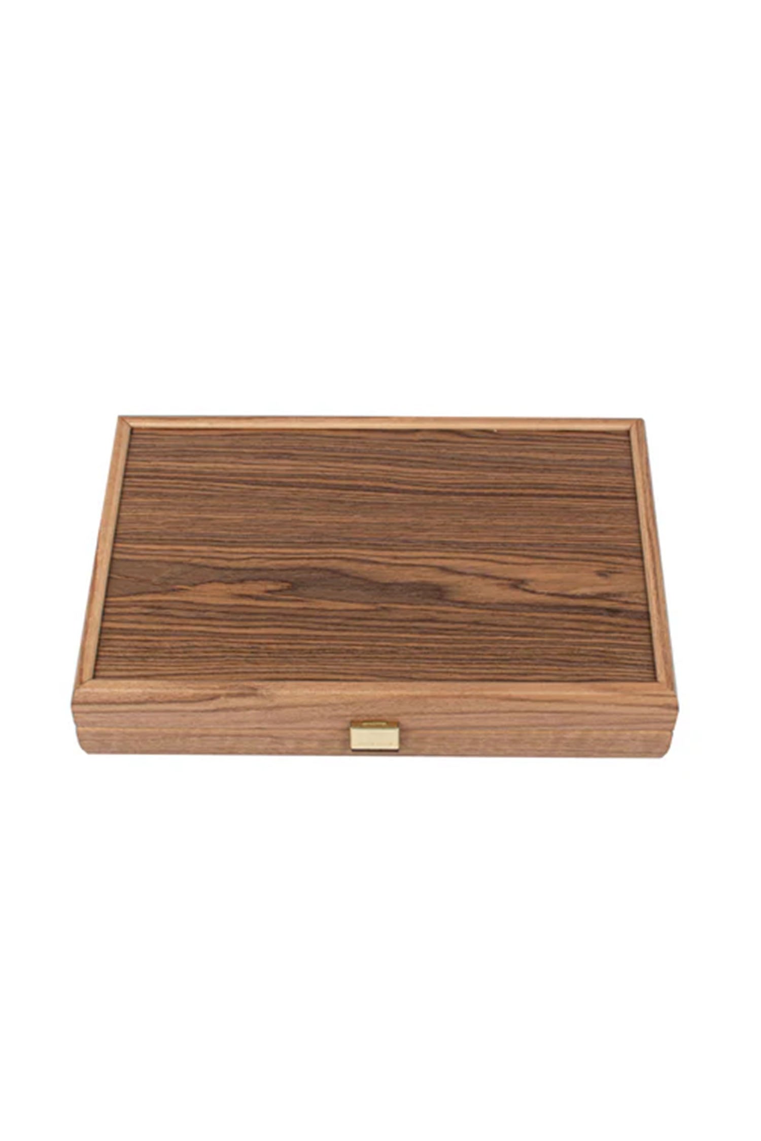 MANOPOULOS | Backgammon Set Green Inlay 30X20cm | Brown
