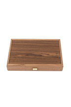 MANOPOULOS | Backgammon Set Blue Inlay 30X20cm | Brown