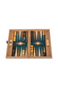 MANOPOULOS | Backgammon Set Green Inlay 30X20cm | Brown