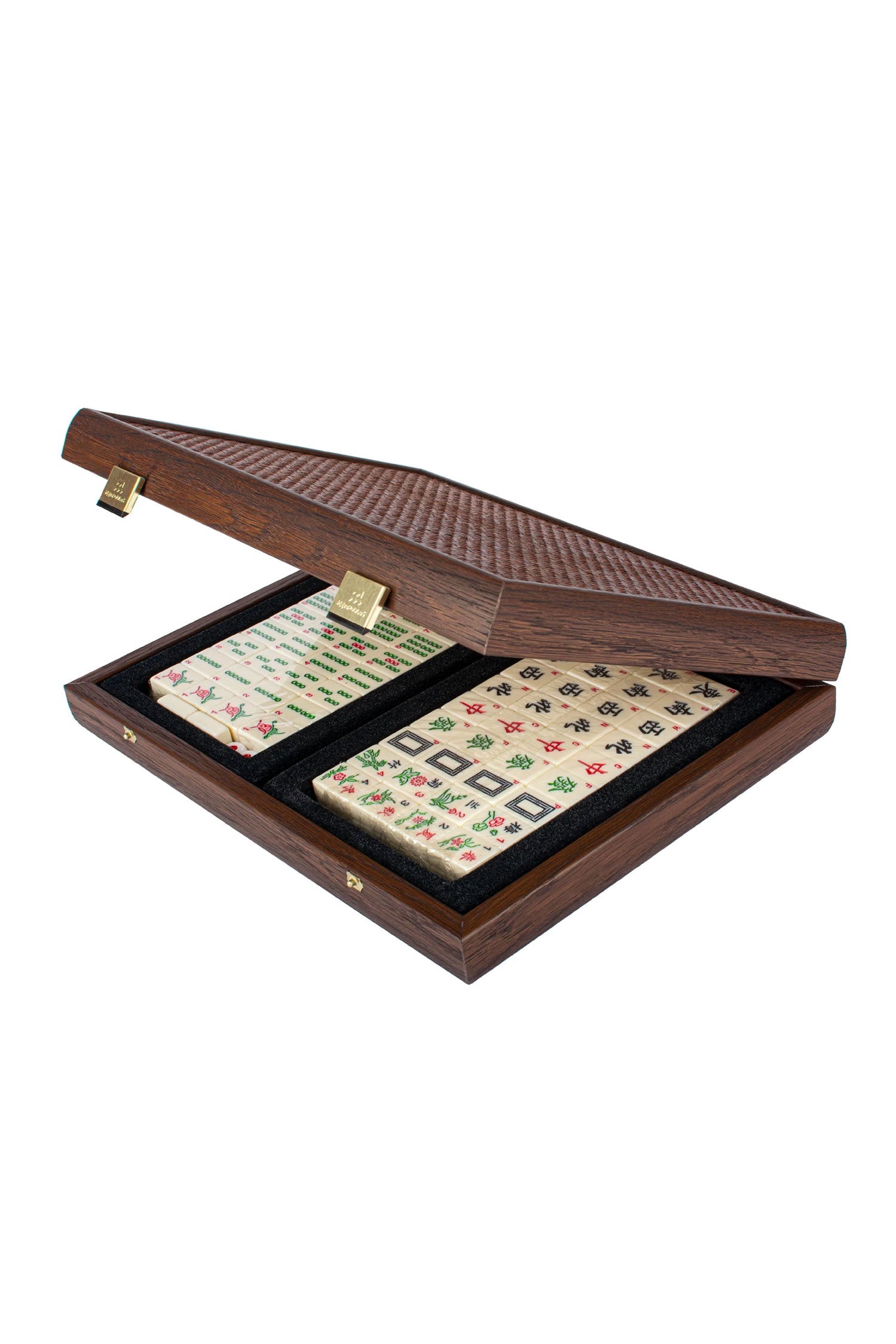 MANO GAMES MAHJONG STRAW WOODEN CASE 31x24