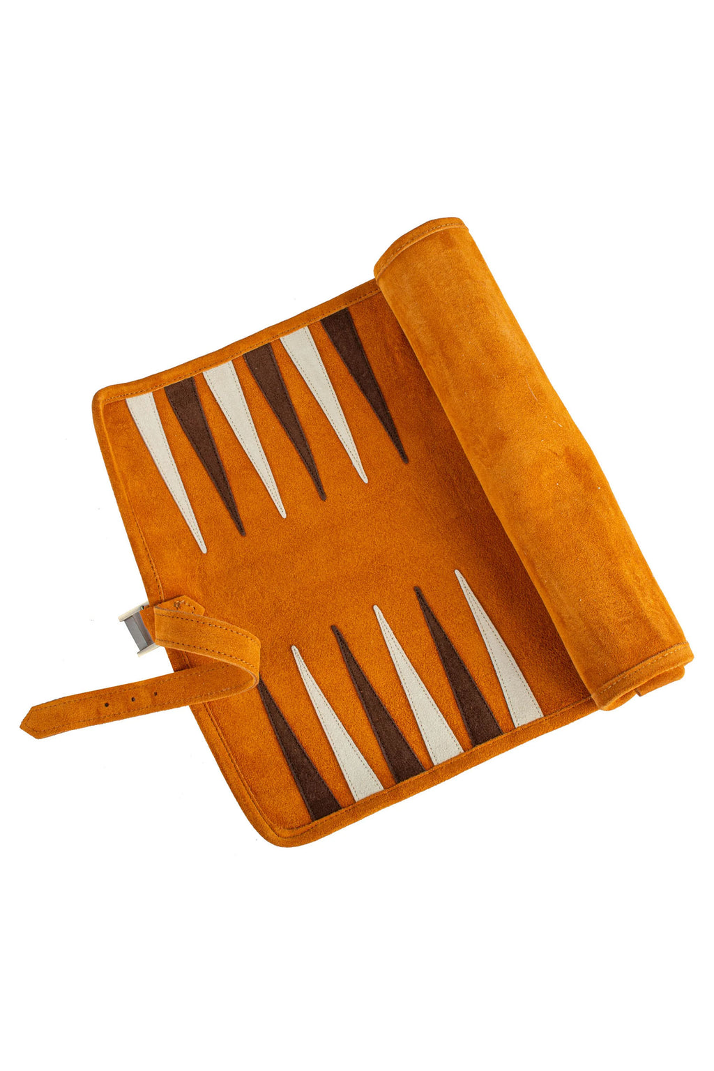 MANOPOULOS | Leather Travel Backgammon Set | Tan Brown