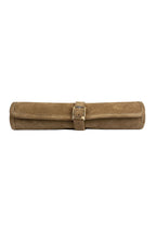 MANOPOULOS | Leather Travel Backgammon Set | Khaki Brown