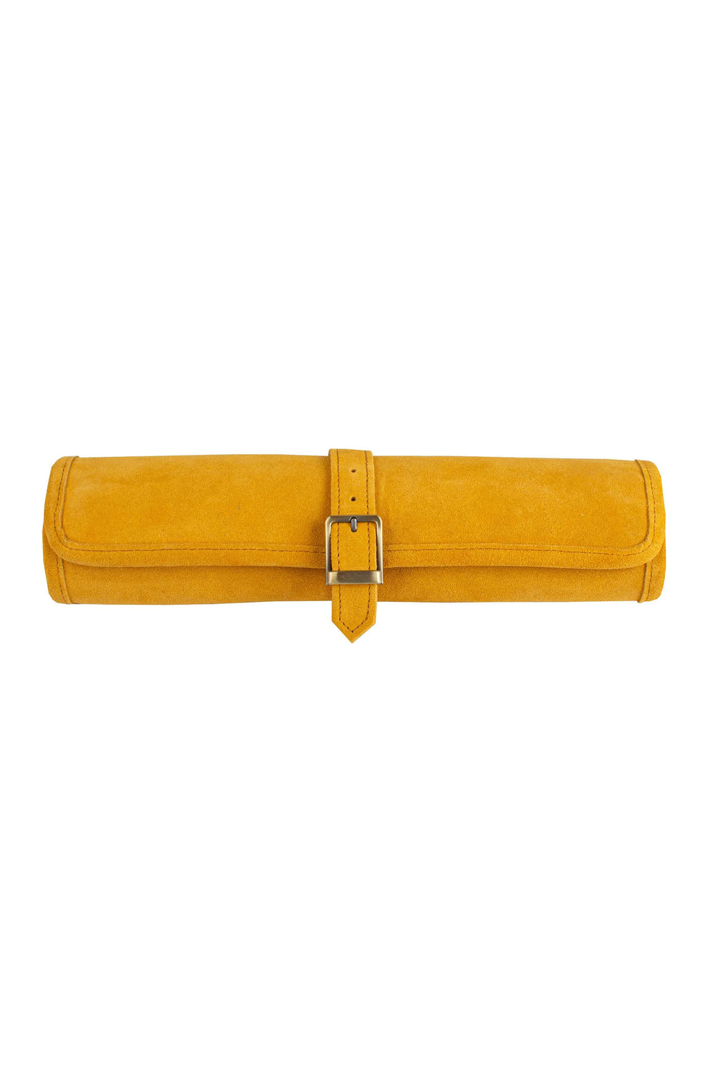MANOPOULOS | Leather Travel Backgammon Set | Mustard