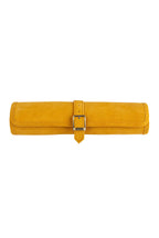 MANOPOULOS | Leather Travel Backgammon Set | Mustard