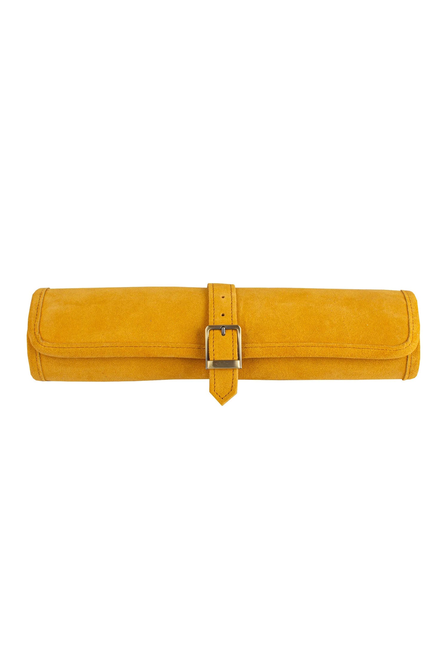 MANOPOULOS | Leather Travel Backgammon Set | Mustard