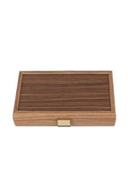 MANOPOULOS | Travel Size Backgammon Set | Brown