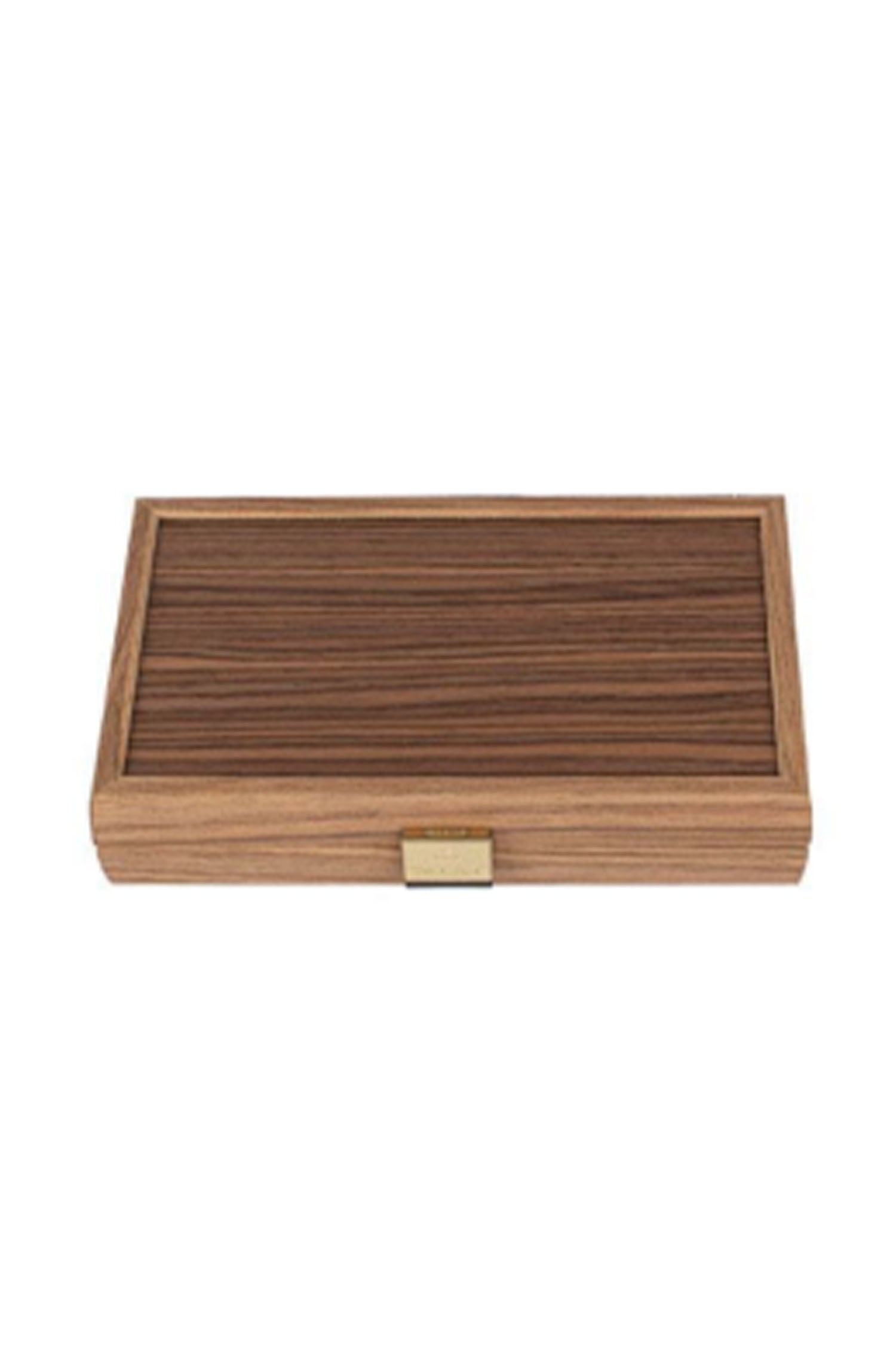 MANOPOULOS | Travel Size Backgammon Set | Brown