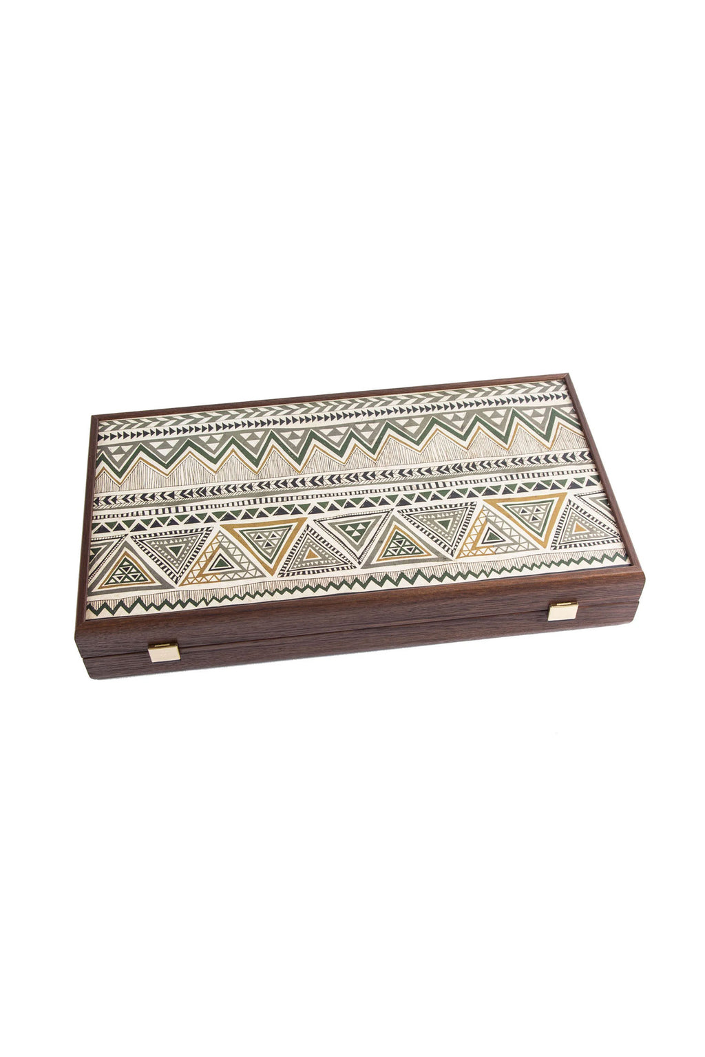 MANOPOULOS | Backgammon Set 48X26cm | Green Pattern
