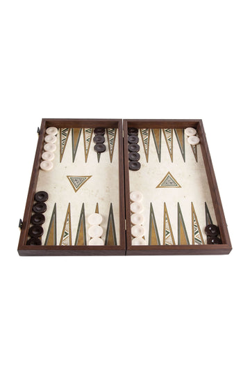 MANOPOULOS Green Pattern Backgammon Set 48 x 26cm