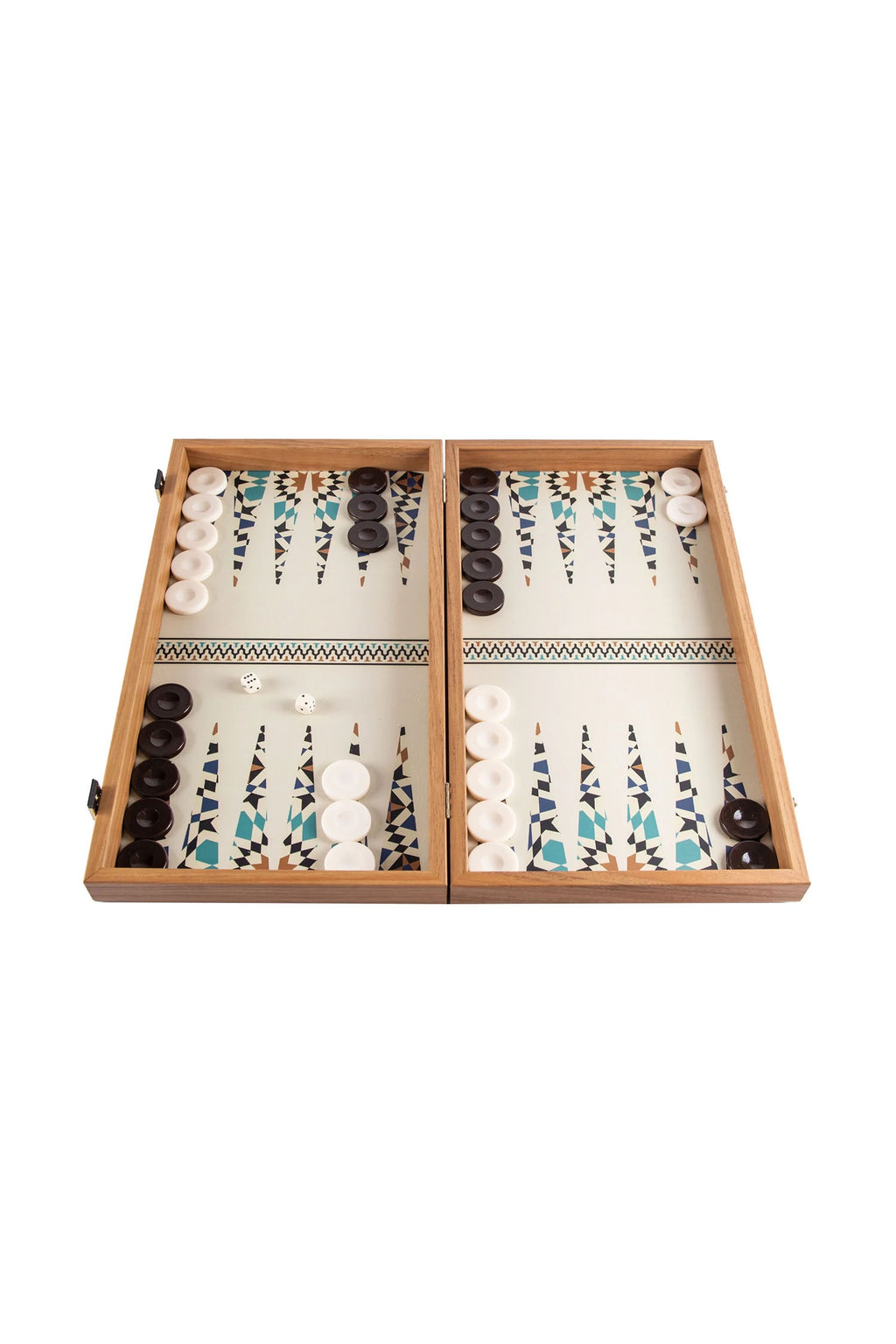 MANOPOULOS | Backgammon Set 48X26cm | Blue Pattern