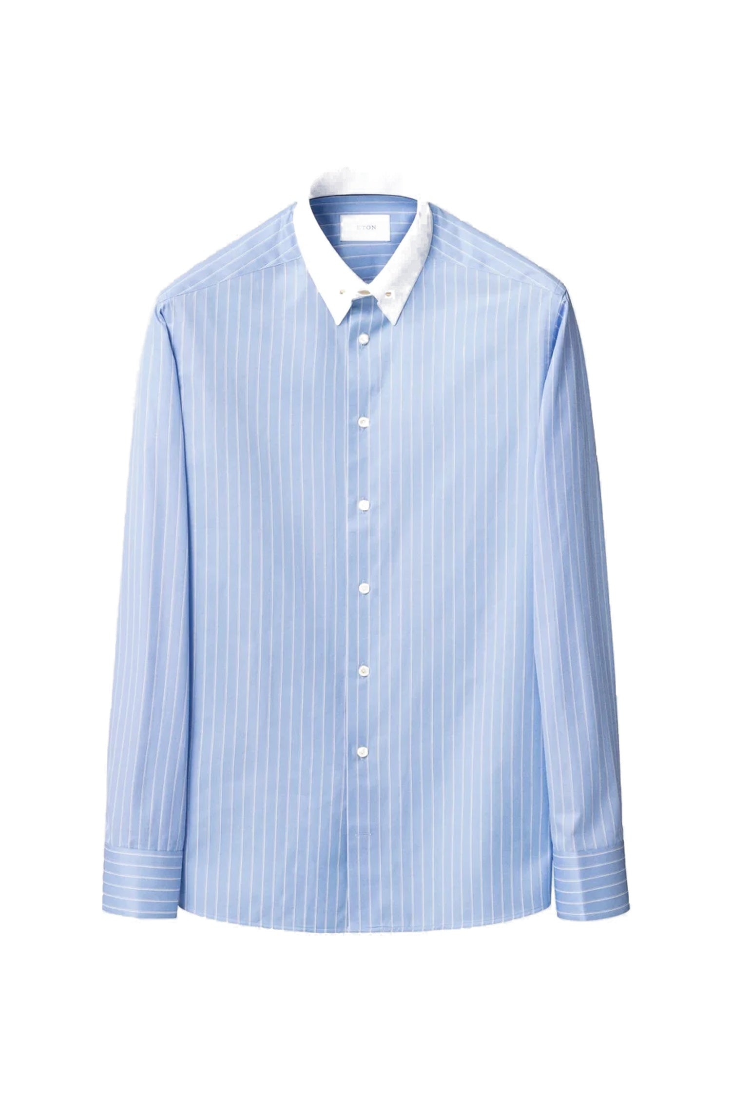 ETON | Pin Collar Stripe Shirt | Blue Stripe