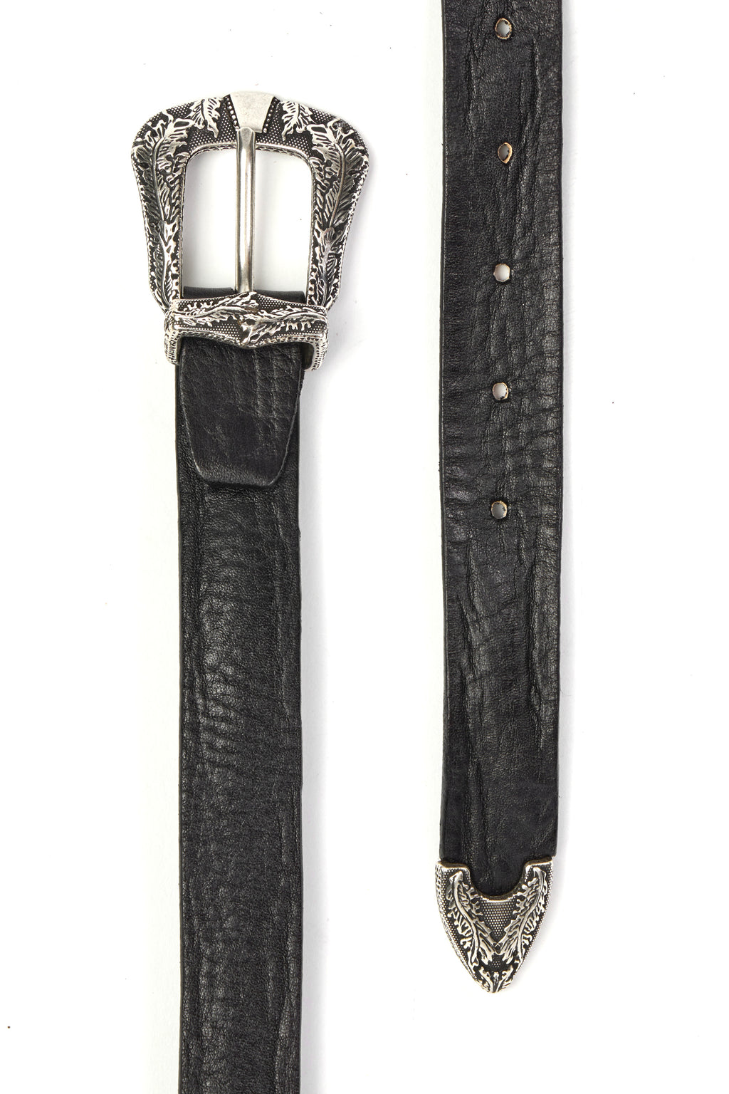 MITCHELL OGILVIE | Western Belt Leaves On Buckle | Black