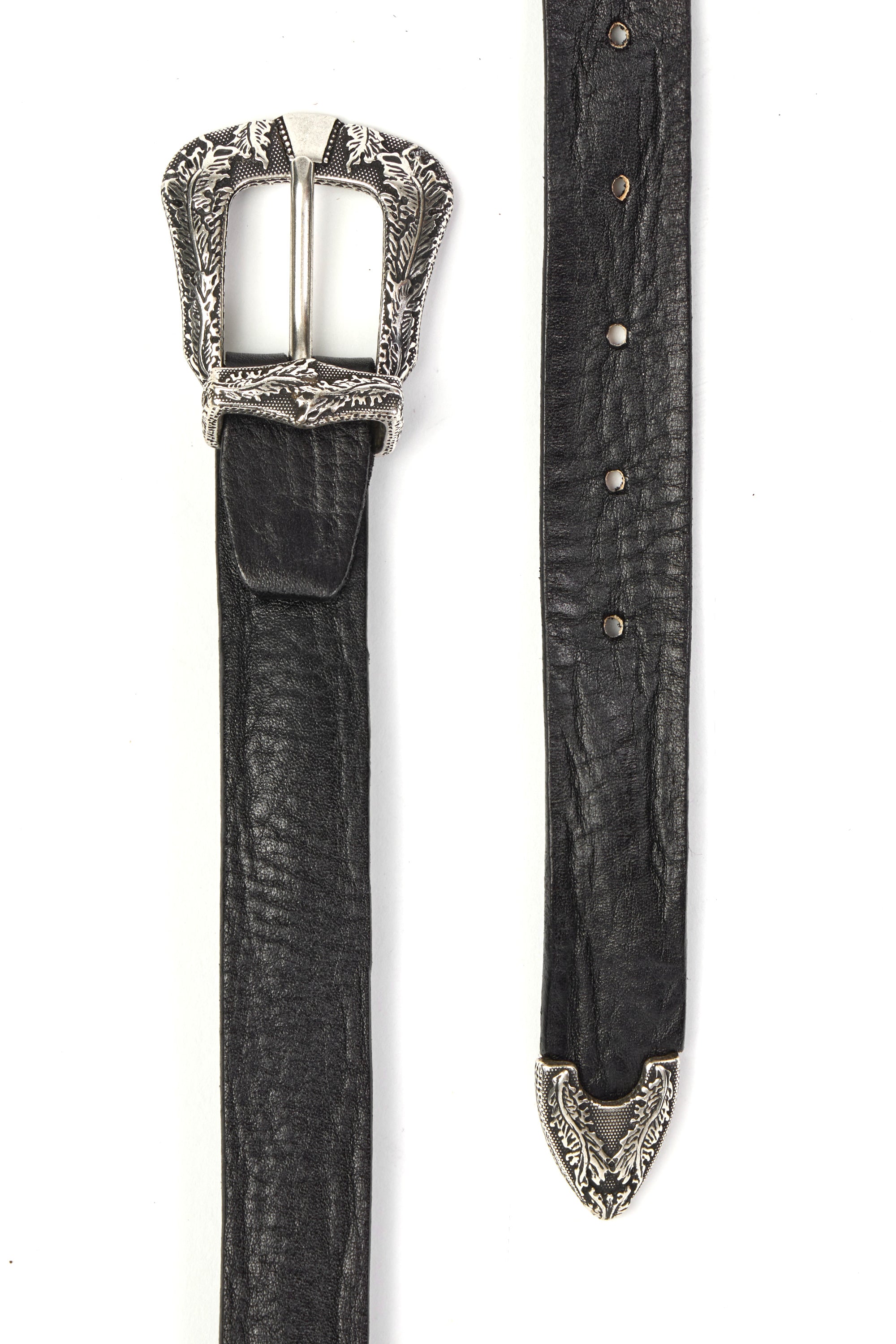 MITCHELL OGILVIE | Western Belt Leaves On Buckle | Black