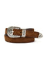MITCHELL OGILVIE | Western Belt Turquoise On Buckle | Dark Brown