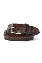 MITCHELL OGILVIE | Western Belt Stamped Leather | Dark Brown