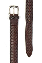 MITCHELL OGILVIE | Western Belt Stamped Leather | Dark Brown