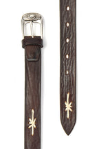 MITCHELL OGILVIE | Western Belt With Twine Stars | Dark Brown