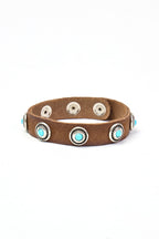MITCHELL OGILVIE | Western Bracelet Turquoise Studs | Brown