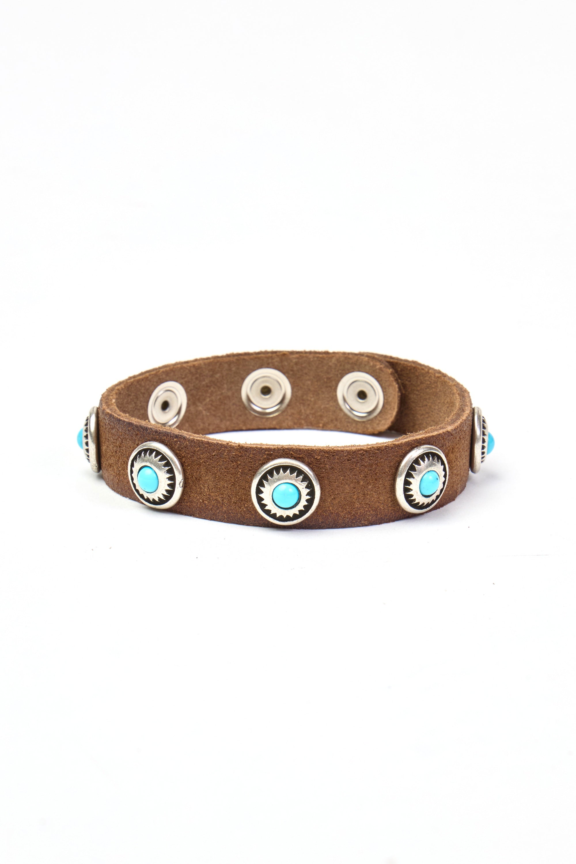 MITCHELL OGILVIE | Western Bracelet Turquoise Studs | Brown