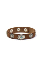 MITCHELL OGILVIE | Western Bracelet Turquoise & Silver Studs | Brown