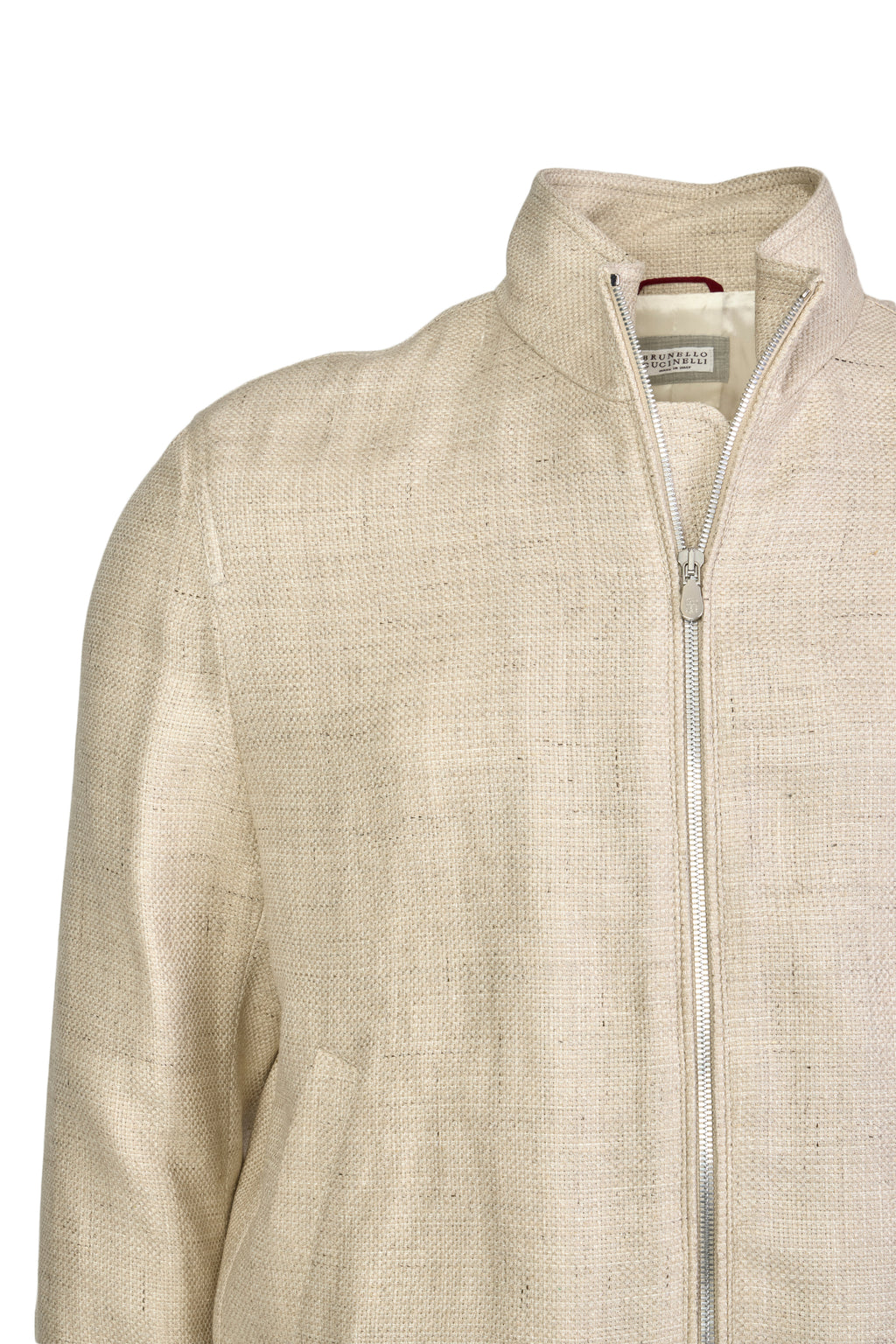 BRUNELLO CUCINELLI | Woven Bomber Jacket | Sand